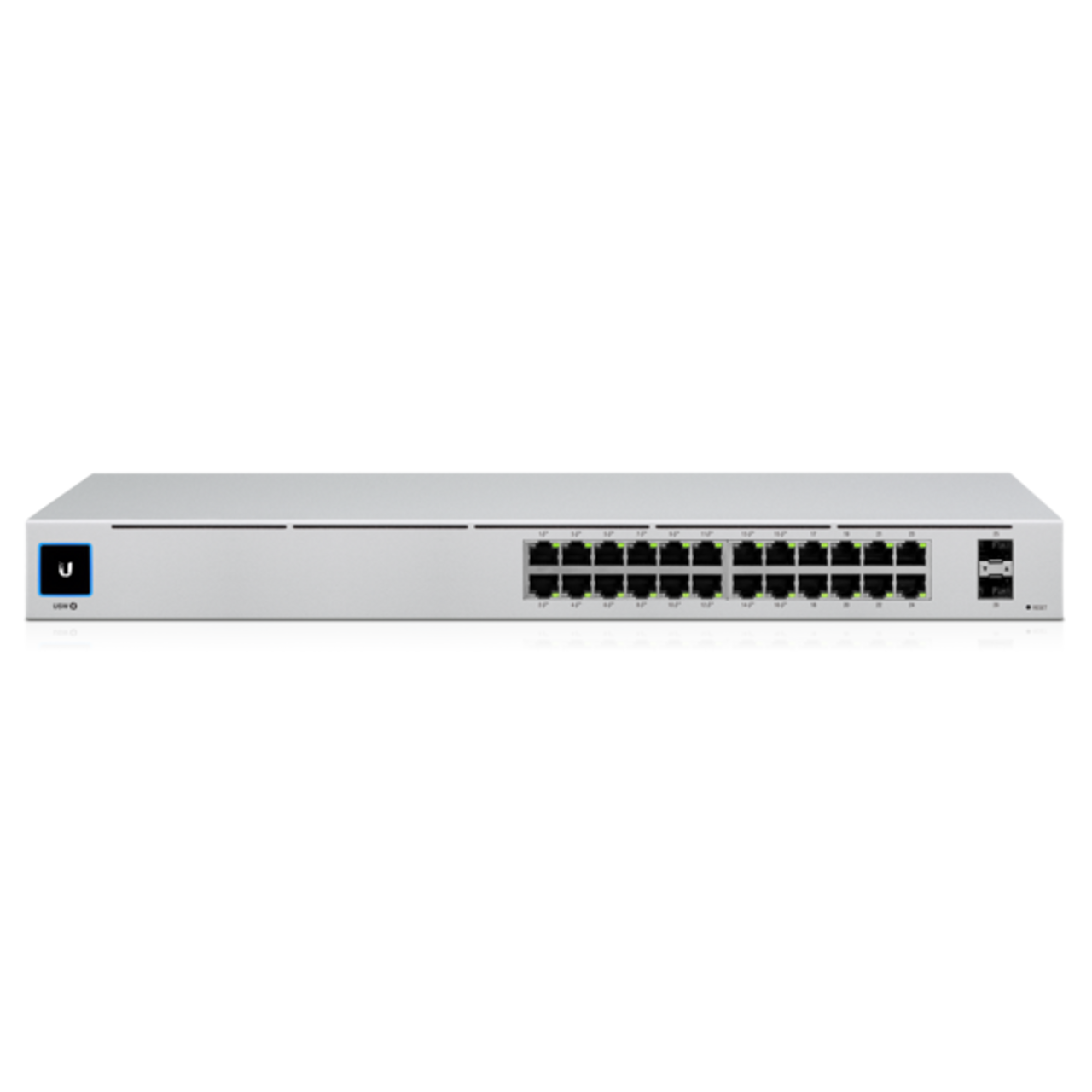 UBIQUITI Standard 24 PoE; (16) GbE PoE+, (8) GbE ports; (2) 1G SFP ports; 95W total PoE availability; Fanless, silent cooling.(USW-24-POE)